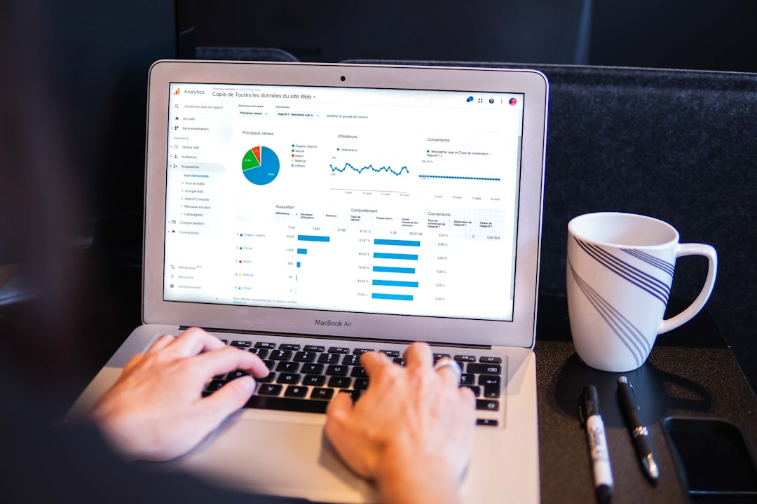 marketing analytics dashboard laptop