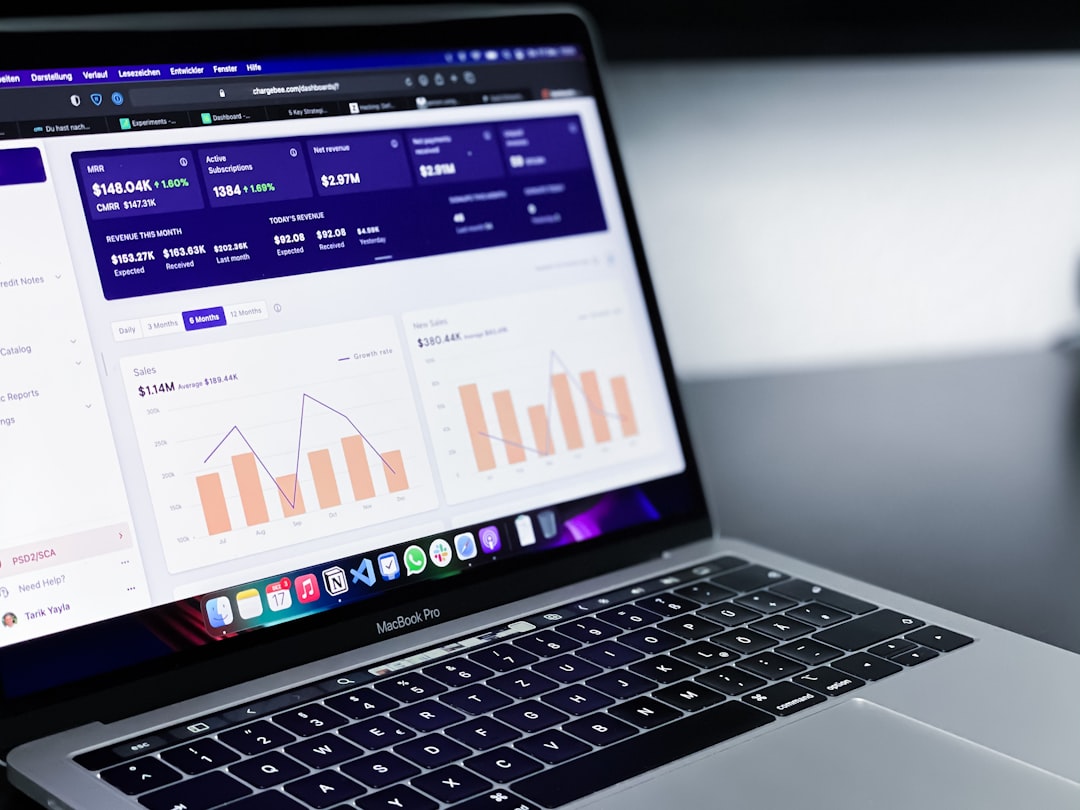 marketing analytics dashboard laptop